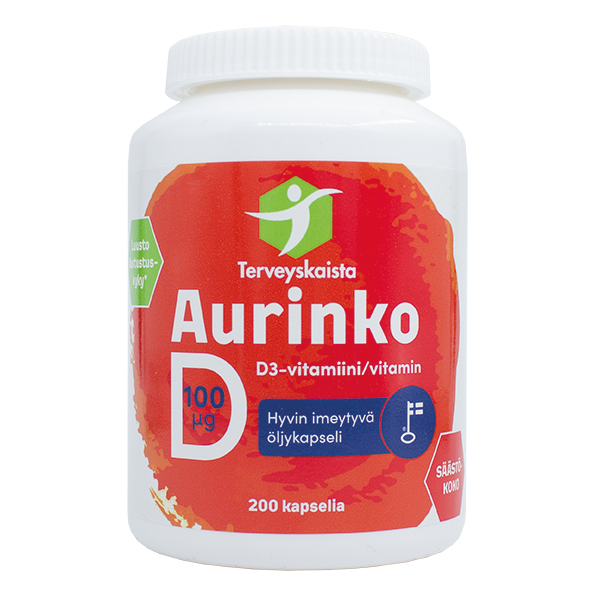 Aurinko D-vitamiini 100 µg