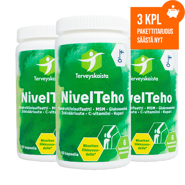 NivelTeho 60 kaps. 3 kpl PAKETTITARJOUS!