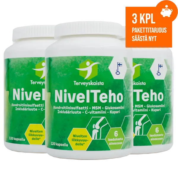 NivelTeho 120 kaps. 3 kpl PAKETTITARJOUS!