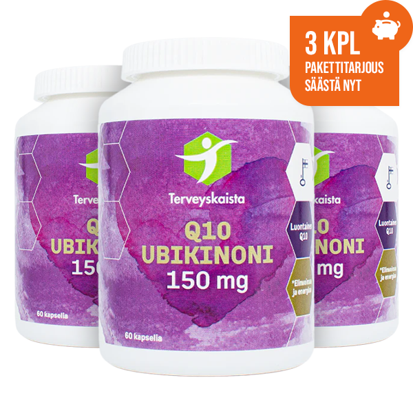 Ubikinoni 150 mg 3 kpl PAKETTITARJOUS!