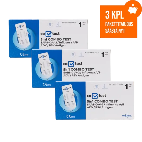 Co-Test 5in1 COMBO TEST 3 kpl PAKETTITARJOUS!