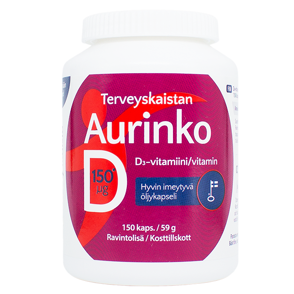 Aurinko D 150 µg 150 kaps.