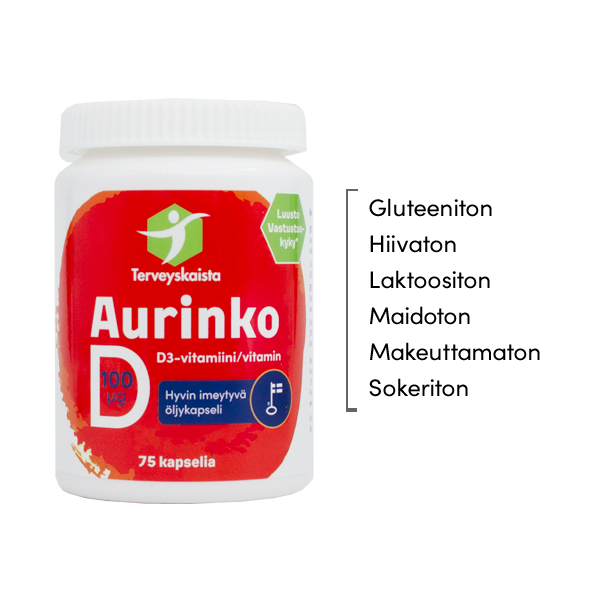 Aurinko D-vitamiini 100 µg