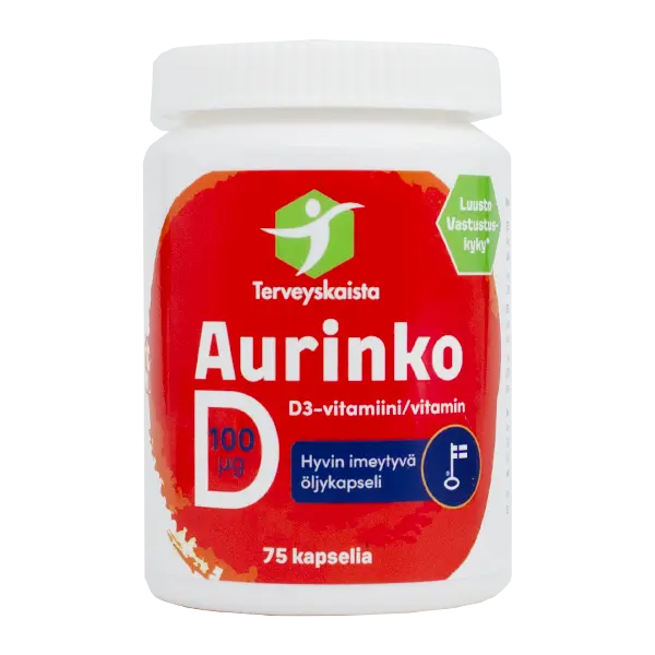 Aurinko D-vitamiini 100 µg