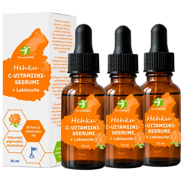 Hehku C-vitamiiniseerumi + Lakkauute 30 ml 3 kpl PAKETTITARJOUS!