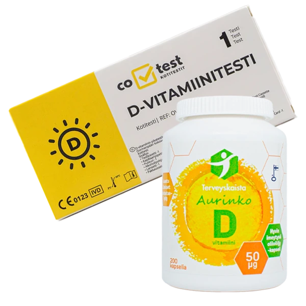 D-vitamiinitason tukipaketti (50 µg)