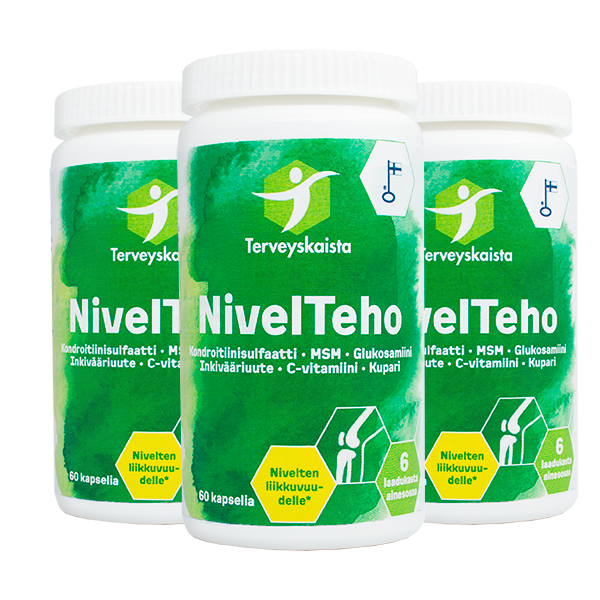 NivelTeho 60 kaps. 3 kpl PAKETTITARJOUS!
