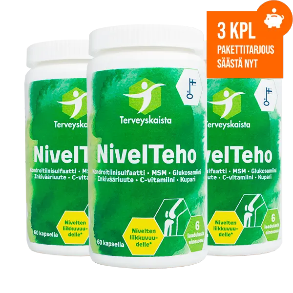 NivelTeho 60 kaps. 3 kpl PAKETTITARJOUS!