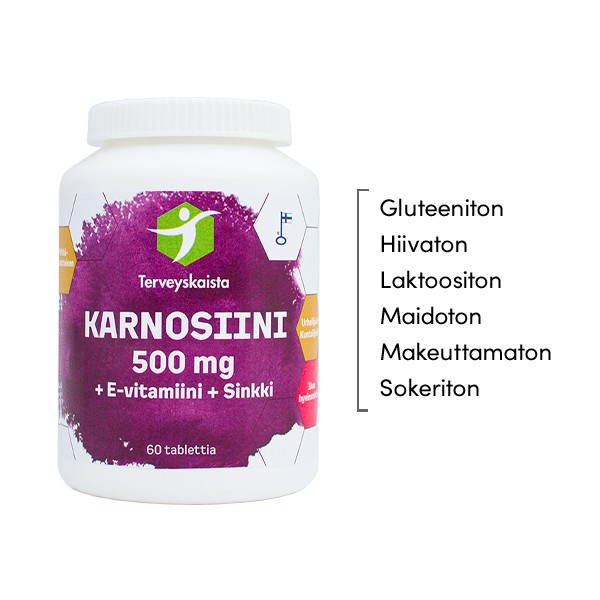 Karnosiini + E-vitamiini + Sinkki 60 tabl.