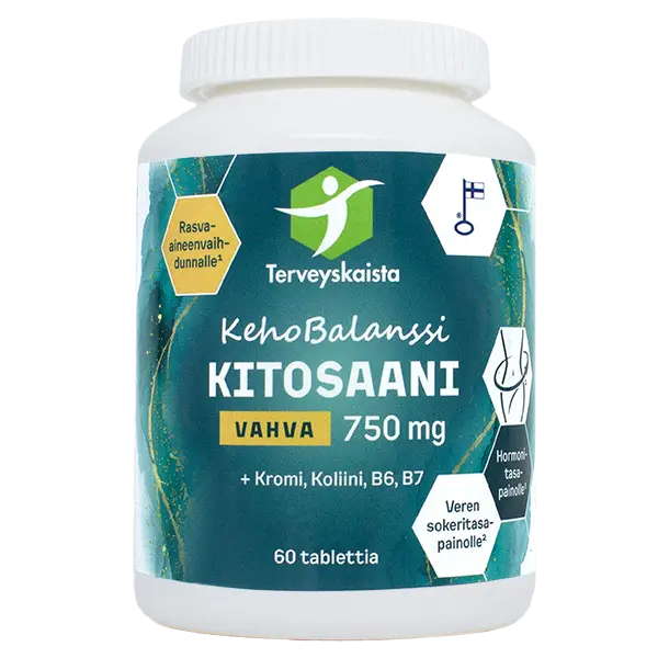 KehoBalanssi Vahva Kitosaani 750 mg + Kromi + Koliini + B6 + B7