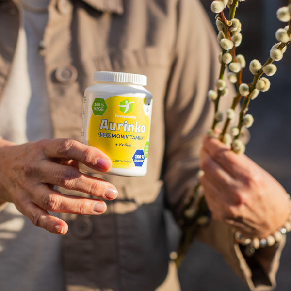 Aurinko100% Monivitamiini + koliini 100 tabl