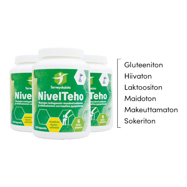 NivelTeho 120 kaps. 3 kpl PAKETTITARJOUS!