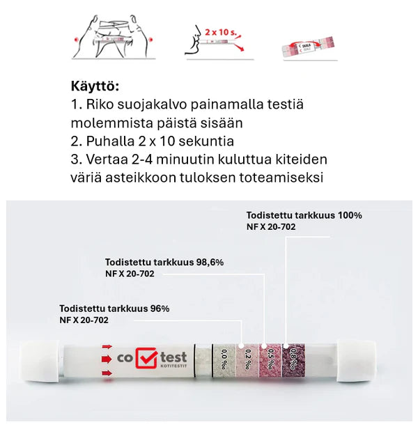 Alkotest alkometri 3 kpl PAKETTITARJOUS!