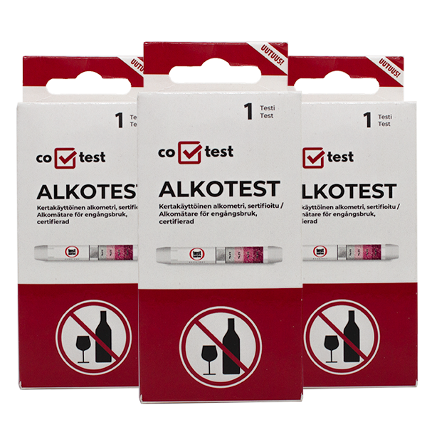 Alkotest alkometri 3 kpl PAKETTITARJOUS!
