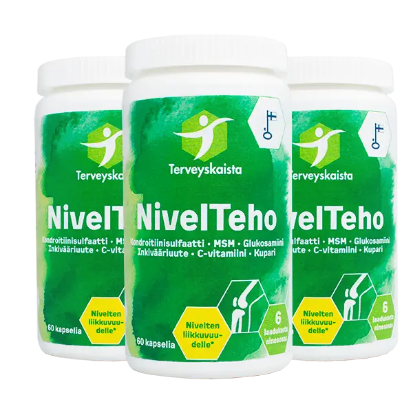 NivelTeho 60 kaps. 3 kpl PAKETTITARJOUS!