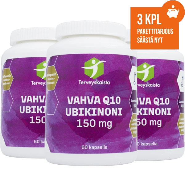 Ubikinoni 150 mg 3 kpl PAKETTITARJOUS!