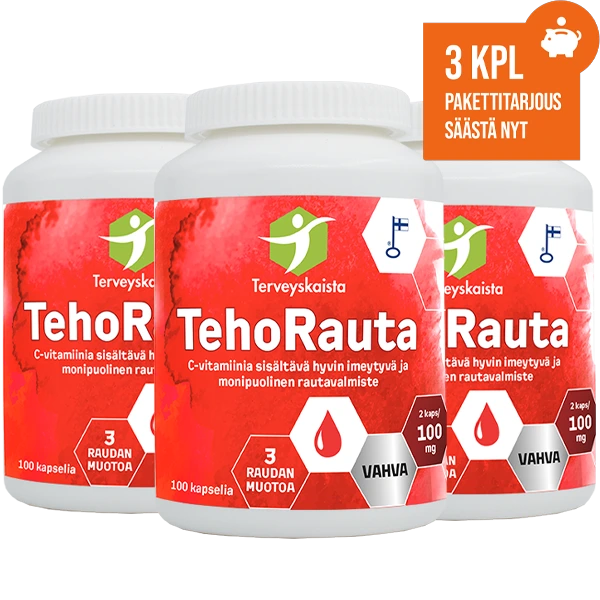 TehoRauta 100 mg 100 kaps 3 kpl PAKETTITARJOUS!