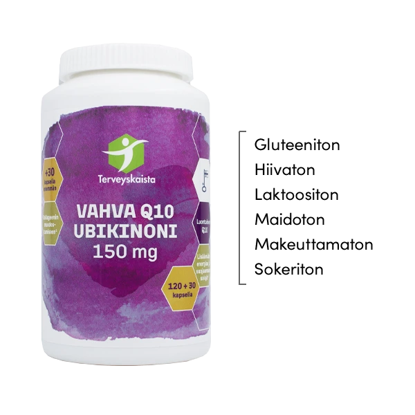 Ubikinoni 150 mg (150 kaps.) 3 kpl PAKETTITARJOUS!