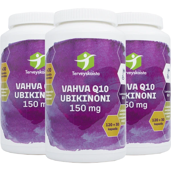 Ubikinoni 150 mg (150 kaps.) 3 kpl PAKETTITARJOUS!