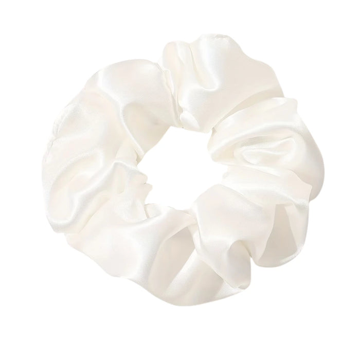 Scrunchie-hiusdonitsi, valkoinen