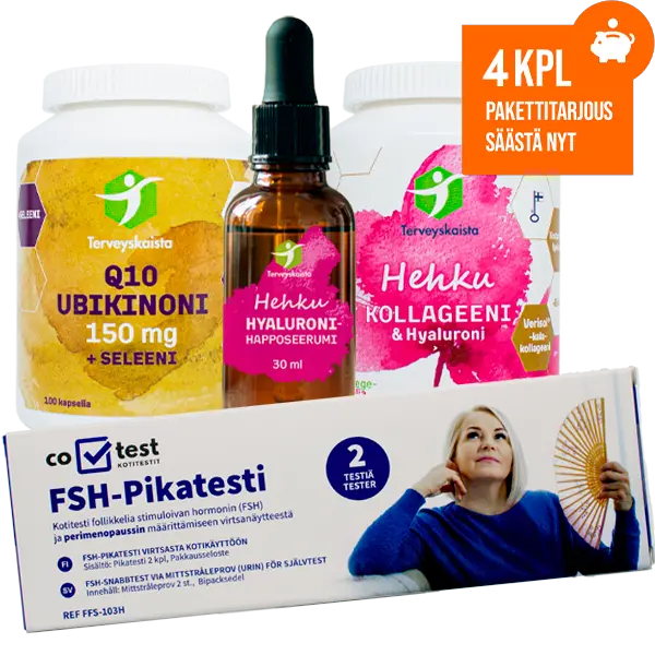 Vaihdevuodet-tuotepaketti