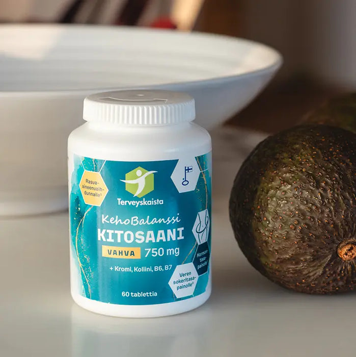 KehoBalanssi Vahva Kitosaani 750 mg + Kromi + Koliini + B6 + B7