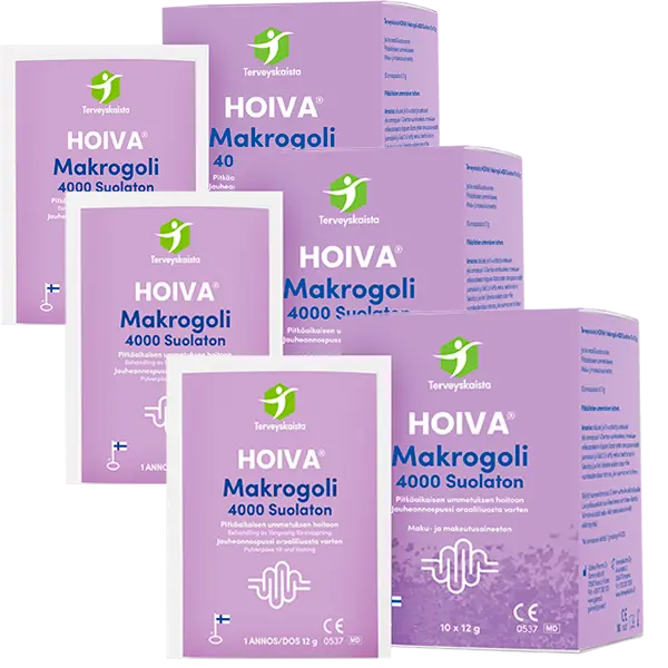 Terveyskaista HOIVA® Makrogoli 4000 suolaton 10x12g 3 kpl PAKETTITARJOUS!