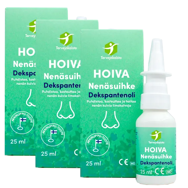 Terveyskaista HOIVA® Dekspantenoli Nenäsuihke 25 ml 3 kpl PAKETTITARJOUS!