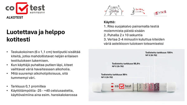 Alkotest alkometri 3 kpl PAKETTITARJOUS!